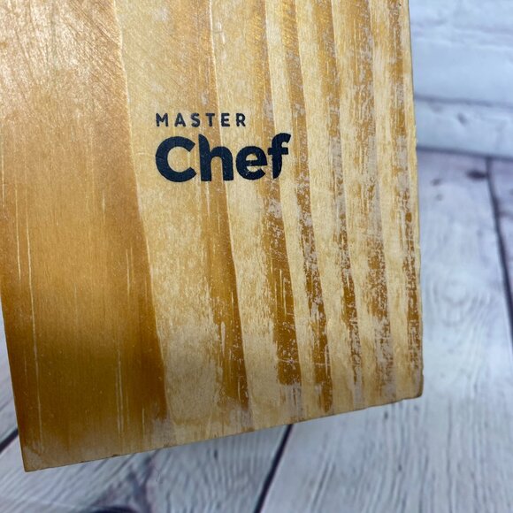 Master Chef Knife Block Wooden 12 Slots - Used Condition - Wear - Picture 7 of 9